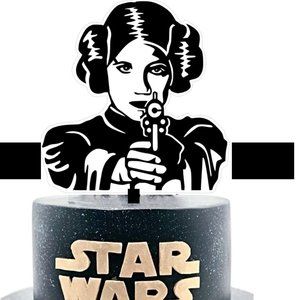 Large 3D Princess Leia Star Wars Cake Topper